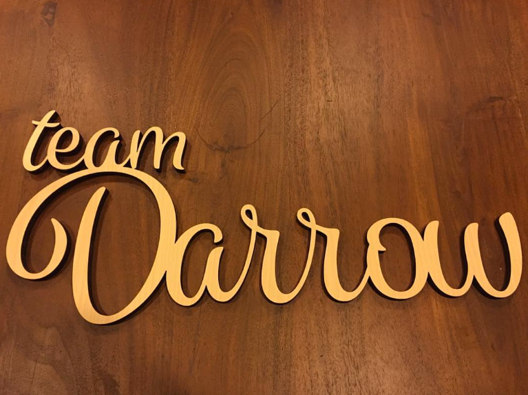 Team Darrow Custom Wood name Sign