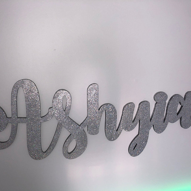 Custom Glitter Name Sign Ashia